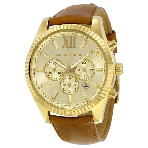 michael kors mens gikd watch price|Michael Kors leather watch.